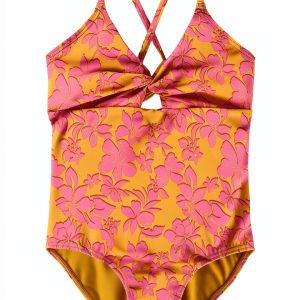 Roxy Girls One Piece Swimwear V Neck Adjustable Straps-0