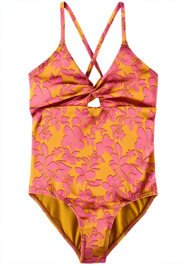 Roxy Girls One Piece Swimwear V Neck Adjustable Straps-0