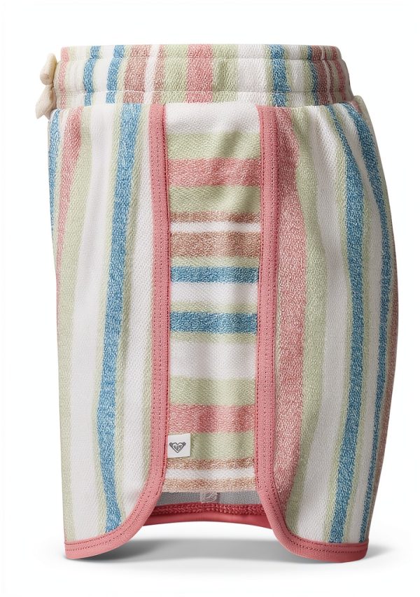 Roxy Girls Shorts Cotton French Terry Smocked Waist-1