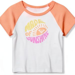 Roxy Girls Cotton Tee Snug Fit Graphic Print Sizes-0