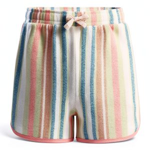 Roxy Girls Shorts Cotton French Terry Smocked Waist-0