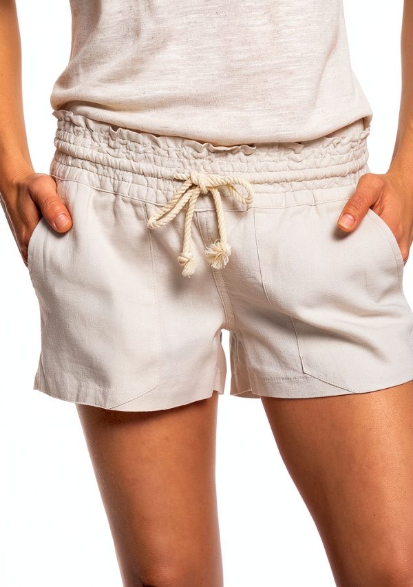 Roxy Oceanside Short Womens Linen Coverup Beach Shorts-3