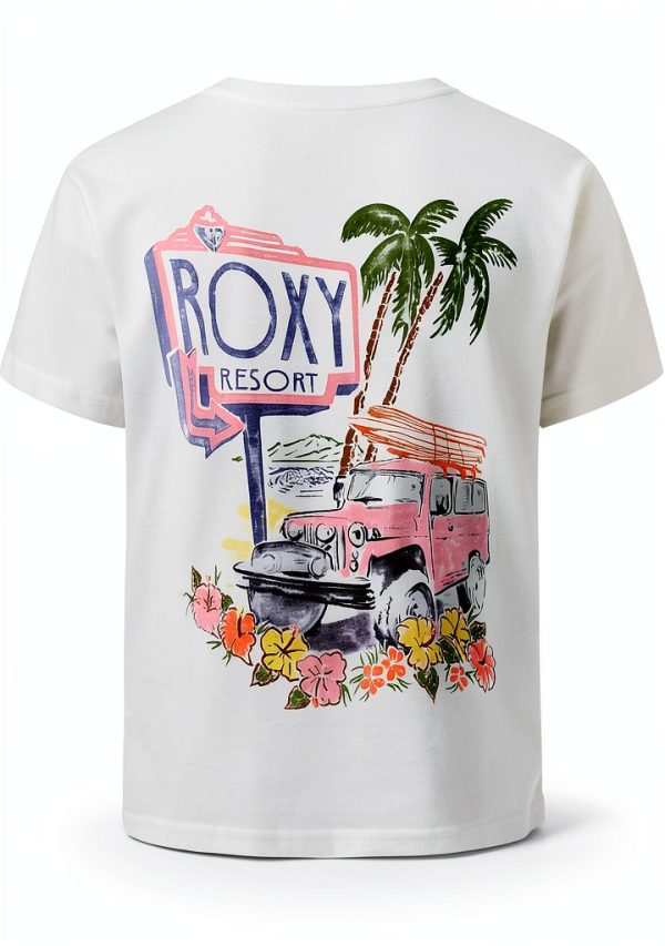 Roxy Girls Cotton Tee Boyfriend Fit Graphic Print-2