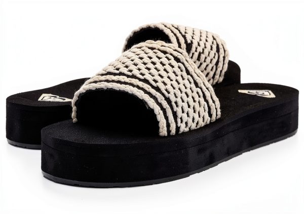 Roxy Womens Platform Sandals Crochet Textile Wedge-6
