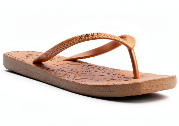 Roxy Womens Flip Flops Rubber Champagne Olive Sandals-2