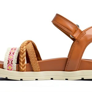 Roxy Girls Sandals Woven Straps Sturdy Sole Flip Flop-0