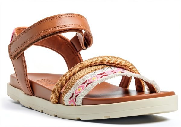 Roxy Girls Sandals Woven Straps Sturdy Sole Flip Flop-2