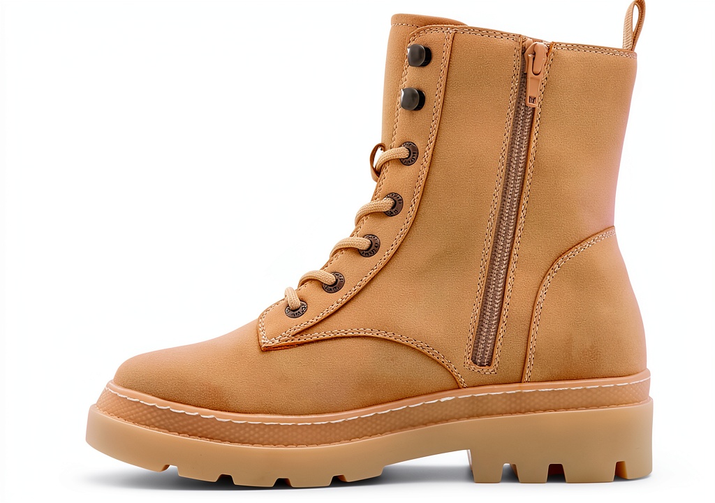 Roxy womens ankle boots in Medium Beige color on a neutral background