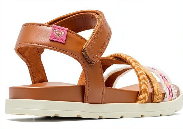 Roxy Girls Sandals Woven Straps Sturdy Sole Flip Flop-1