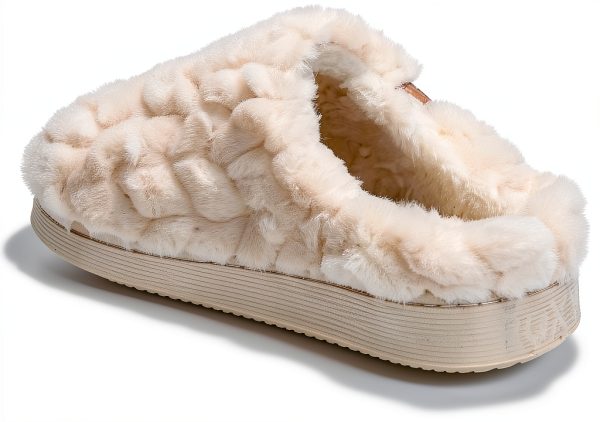 Roxy Womens Slippers Cream Comfortable House Shoes-1