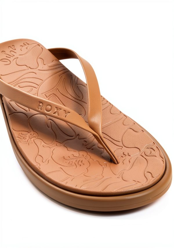 Roxy Womens Flip Flops Versatile Comfortable Black Tan Cream-3