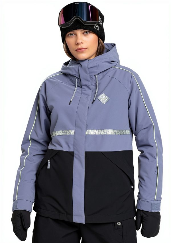 Roxy Womens Snowboarding Jacket Waterproof Breathable Hoodie-0