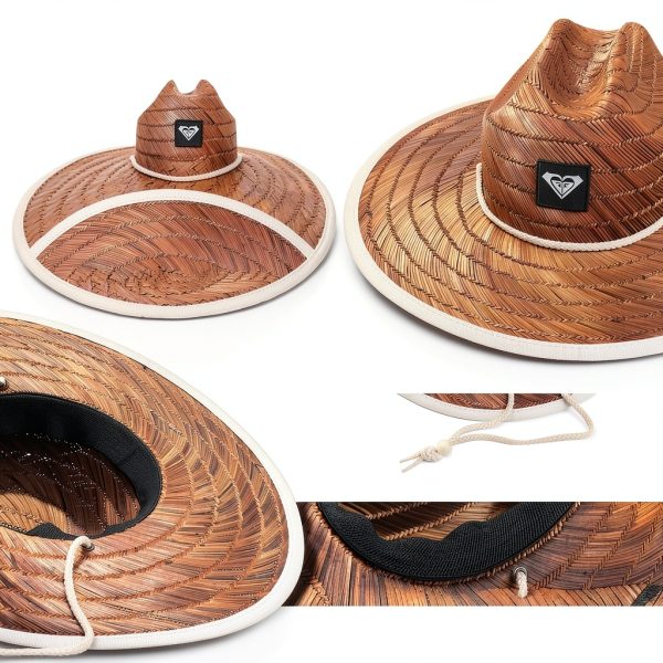 Roxy Straw Sun Hat Womens Wide Brim UV Protection-1