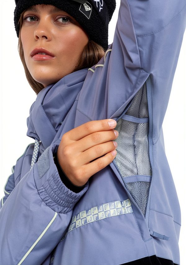 Roxy Womens Snowboarding Jacket Waterproof Breathable Hoodie-9