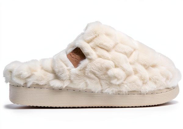 Roxy Womens Slippers Cream Comfortable House Shoes-2