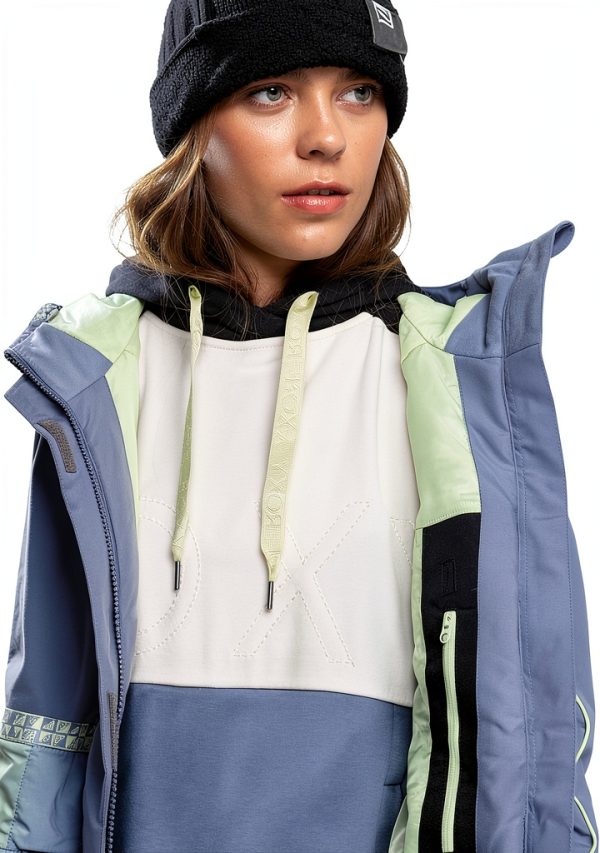 Roxy Womens Snowboarding Jacket Waterproof Breathable Hoodie-6