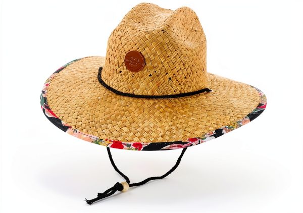 Roxy Womens Sun Hat Wide Brim Straw Adjustable Strap-0
