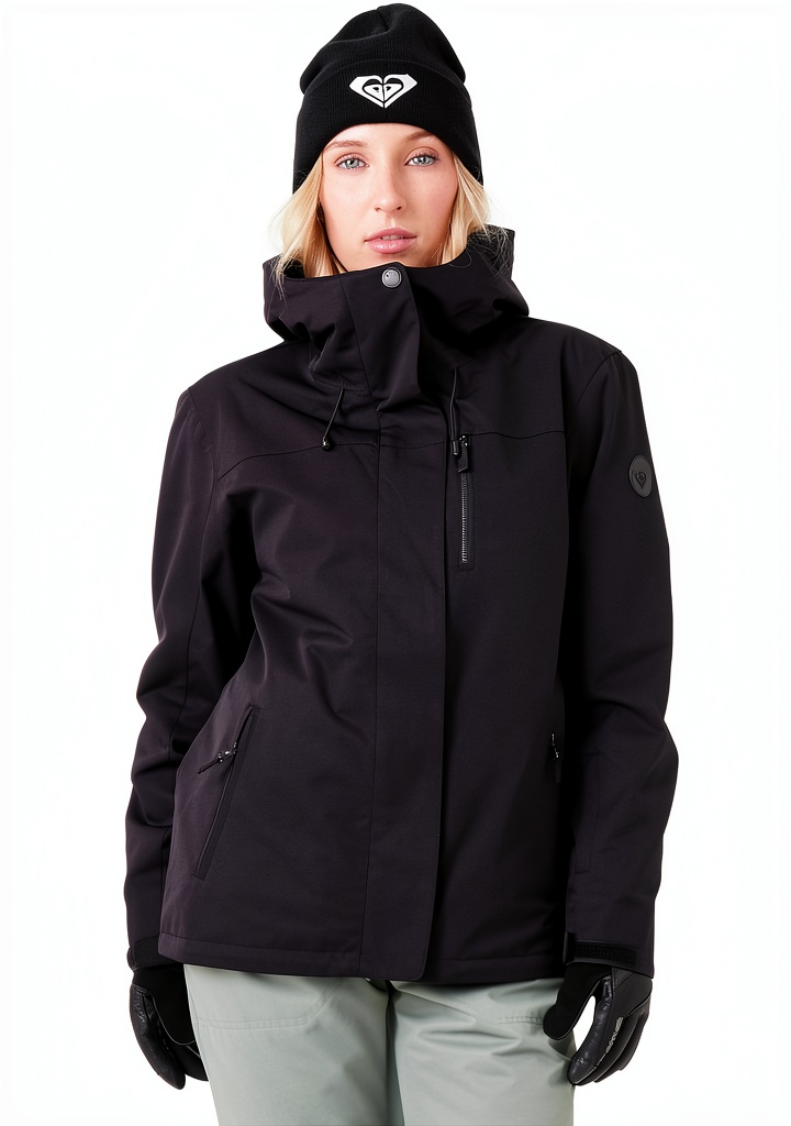Roxy 3-in-1 snow jacket in Blurry color on a snowy mountain