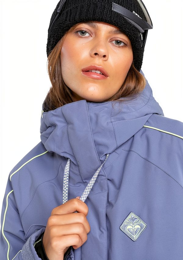 Roxy Womens Snowboarding Jacket Waterproof Breathable Hoodie-4